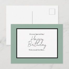 It’s Your Special Day – Happy Birthday Postcard Postkarte