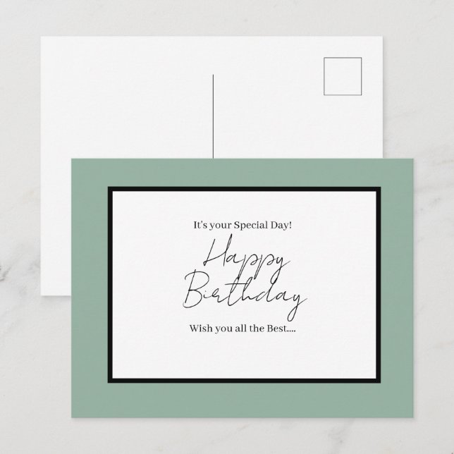 It’s Your Special Day – Happy Birthday Postcard Postkarte (Vorne/Hinten)