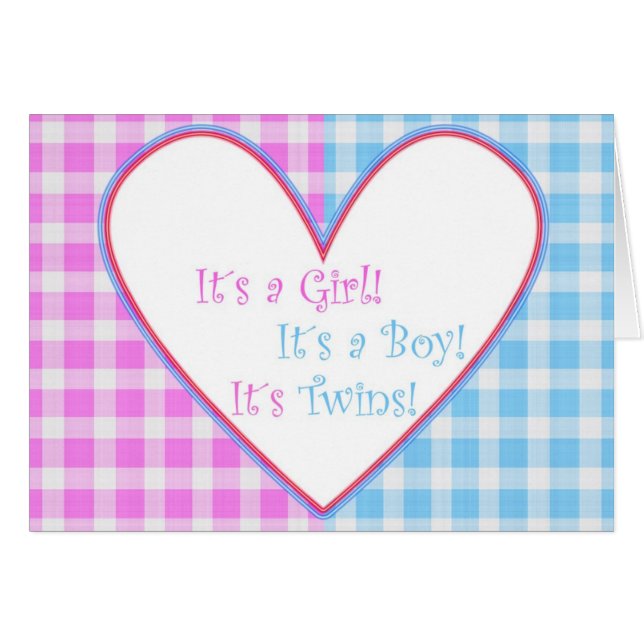 It´s Zwillinge! Karte (Vorderseite (Horizontal))