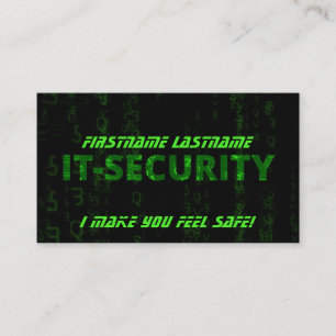 IT-Security Cybercrime-Spezialist für Cybersicherh Visitenkarte
