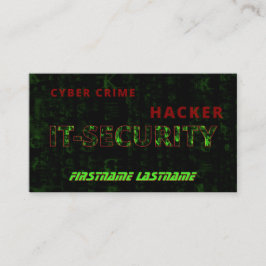 IT-Security Cybercrime-Spezialist für Cybersicherh Visitenkarte