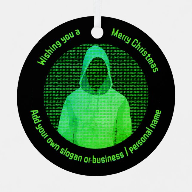 IT-Sicherheit zu Weihnachten - Bleibe Sichere Werb Ornament Aus Metall (Vorderseite)