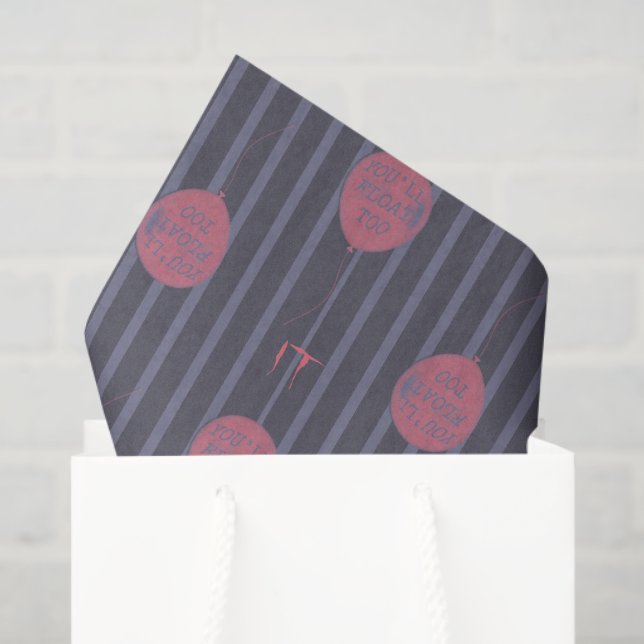 IT - Sie schwimmen zu ballon Streifenmuster Seidenpapier (Geschenktüte)