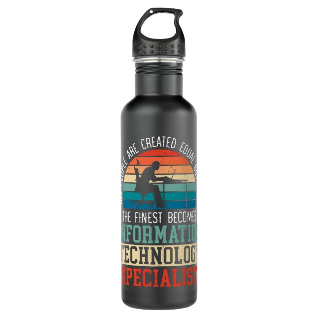 IT-Spezialist Computer Job Pro Edelstahlflasche (Vorderseite)