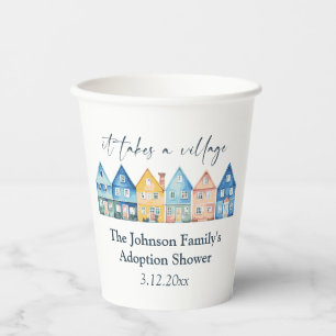 "It take a Village" Adoption / Foster Dusche Pappbecher