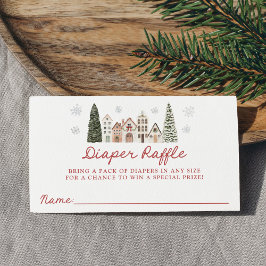 It Takes a Village Baby Shower Diaper Raffle Begleitkarte