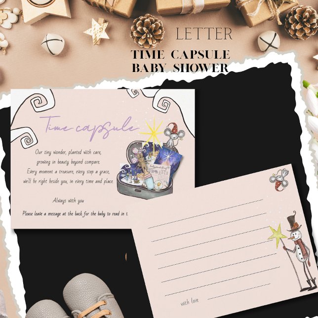 It Takes a Village Baby Shower Time Capsule Card Einladung (It Takes a Village Baby Shower Time Capsule Card)