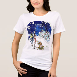 It Takes a Village: Ice Blue Winter Magic Mommy  Tri-Blend Shirt