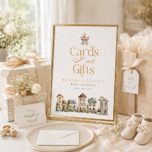 It Takes a Village Karten und Geschenke Baby Showe Poster