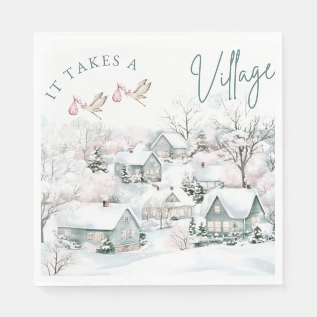 it takes a village napkins serviette (Vorderseite)