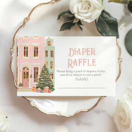 It takes a Village Pink Houses Diaper raffle Begleitkarte