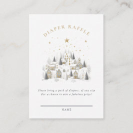 It Takes A Village Snowy Whimsical Baby Shower Begleitkarte