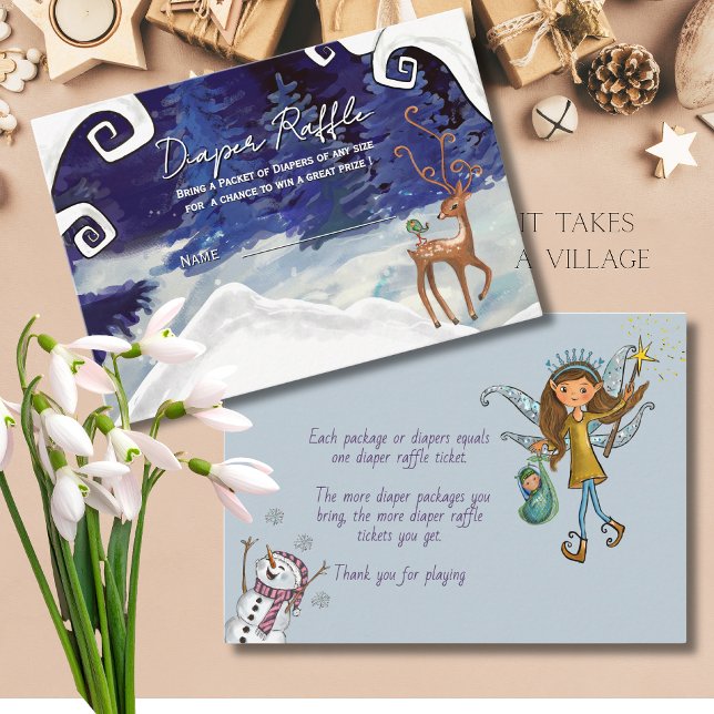 It Takes a Village Winter Fairy Baby Ruffle Card Begleitkarte (It Takes a Village Winter Fairy Baby Ruffle Card)