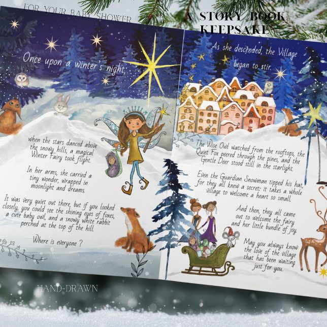 It Takes a Village Winter Fairy Storybook Keepsake Karte (It Takes a Village Winter Fairy Storybook Keepsake Card- inside)