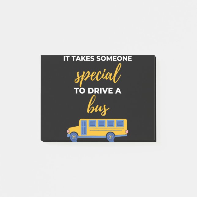 It Takes Someone Special To Drive A Bus Post-it Klebezettel (Vorderseite)
