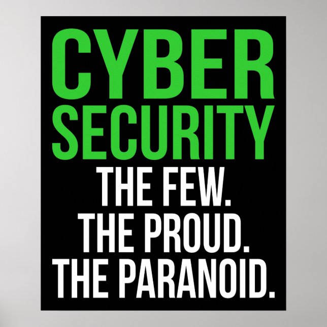 IT-Tech-Software für Cybersicherheit-Computer Poster (Vorne)