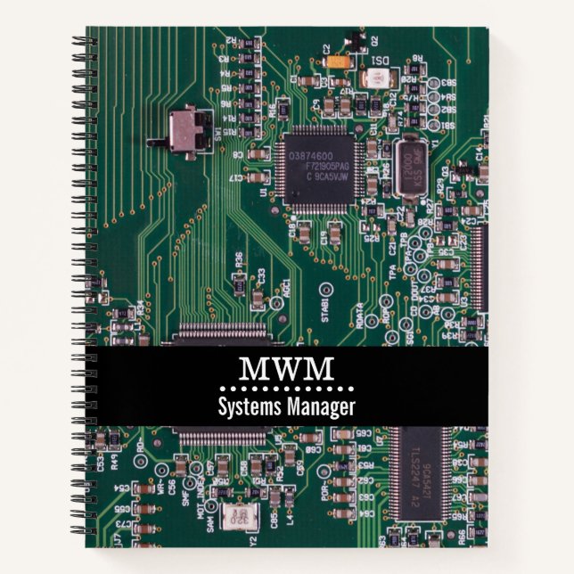 IT-Technologie des PC-Mainboards Notizbuch (Vorderseite)