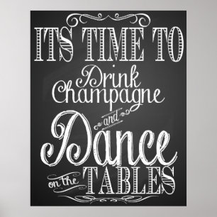 "It time drink" Chalkboard Poster