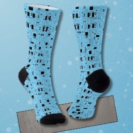 IT-Typ Azur Blau Classic Leiterplatte Socken