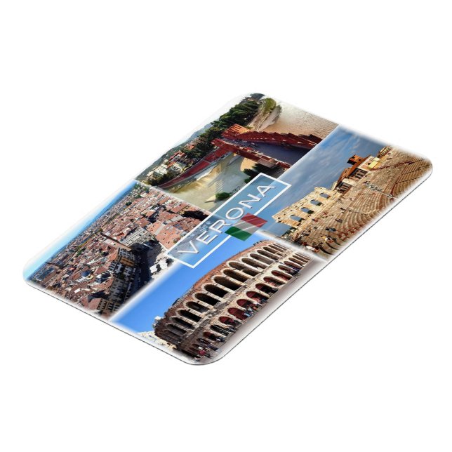 IT Verona - Arena Interne - Castelvecchio Bridg Magnet (Linke Seite)