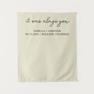 It Was Always You Custom Wedding Reception Decor Wandteppich