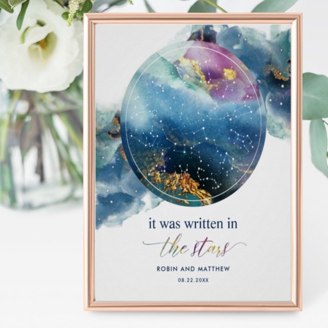 It Was Written In The Stars Wedding Welcome Sign Poster (Von Creator hochgeladen)