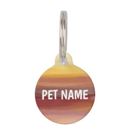 IT Watercolor Red Gold Name Tag ID ANKENNEN Haustiermarke