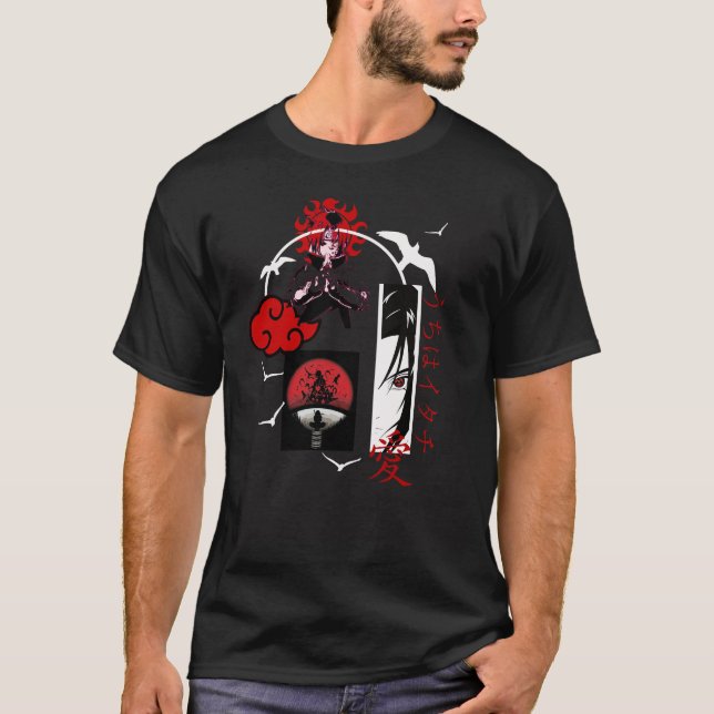 Itachi Uchiwa manga art T-Shirt (Vorderseite)
