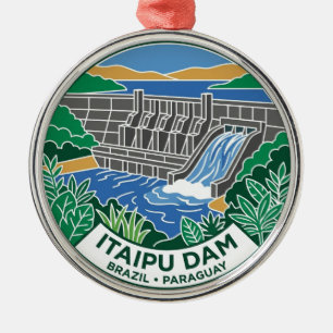 Itaipu-Staudamm Brasilien / Paraguay Ornament Aus Metall