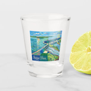 Itaipu-Staudamm Brasilien/Paraguay Schnapsglas