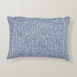 Itajime Shibori blaues Karo-Textilgeometrische Dekokissen