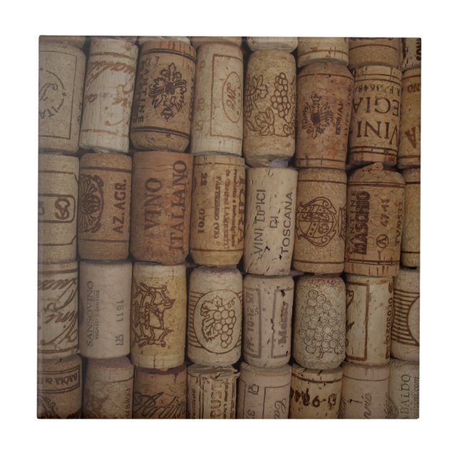 Italain Wein-Korken-Sammlung Fliese (Vorderseite)