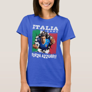 Italia 3D Forza Azzurri T-Shirt