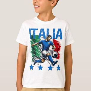 Italia 4 Star Fußball T-Shirt