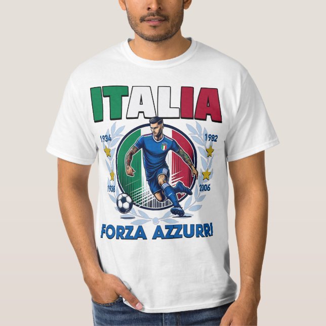 Italia 4 Sterne Campioni del Mondo T-Shirt (Vorderseite)