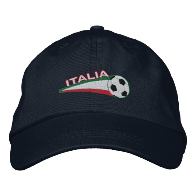 Italia Azzurri bestickt Baseballkappe Bestickte Kappe (Vorderseite)