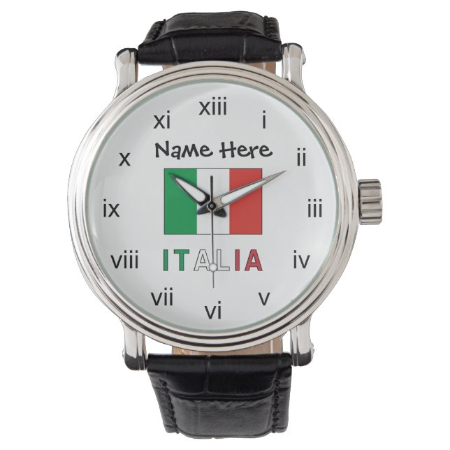 Italia Bandeira Italiana Personalisiert Armbanduhr (Vorderseite)