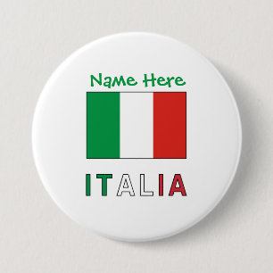 Italia Bandiera Green Personalization Button