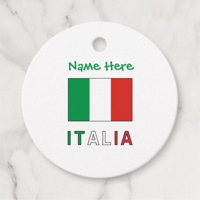 Italia Bandiera Green Personalization Geschenkanhänger (Vorderseite)