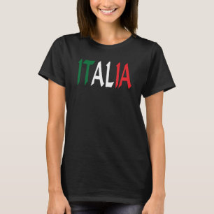 Italia Bold Country Colors Ladys T - Shirt, Italie T-Shirt