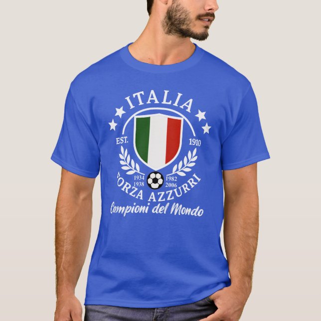 Italia Calcio 4 Stelle T - Shirt (Vorderseite)