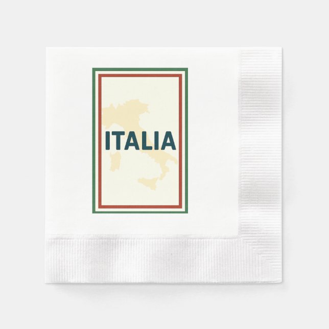 Italia Cocktail Napkin Serviette (Vorderseite)