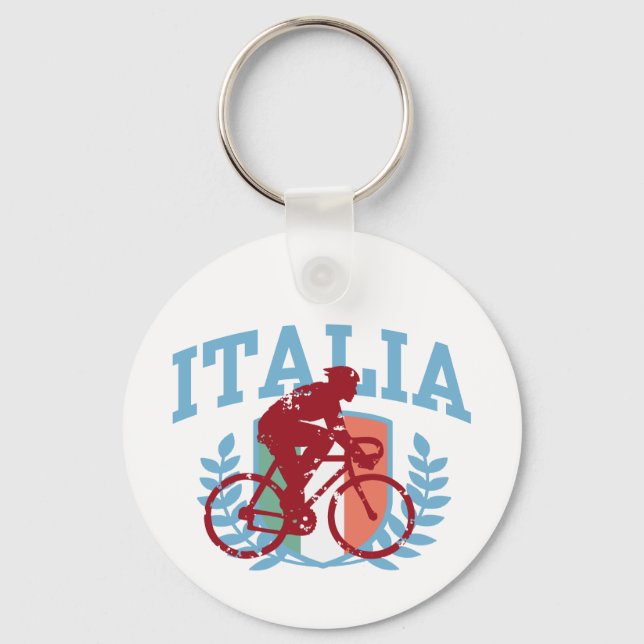 Italia Cycling (männlich) Schlüsselanhänger (Vorderseite)