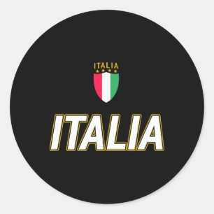 Italia Design, italienischer Fußballtrikot-Stil, I Runder Aufkleber