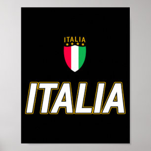 Italia Design Italienisches Fußballtrikot Stil Ita Poster