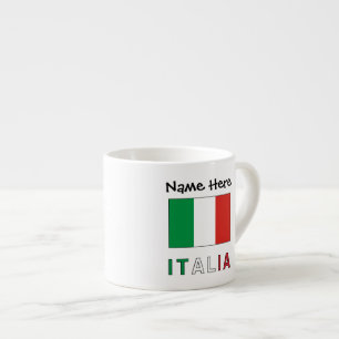Italia e Bandiera Italiana con il Tuo Nome Espressotasse