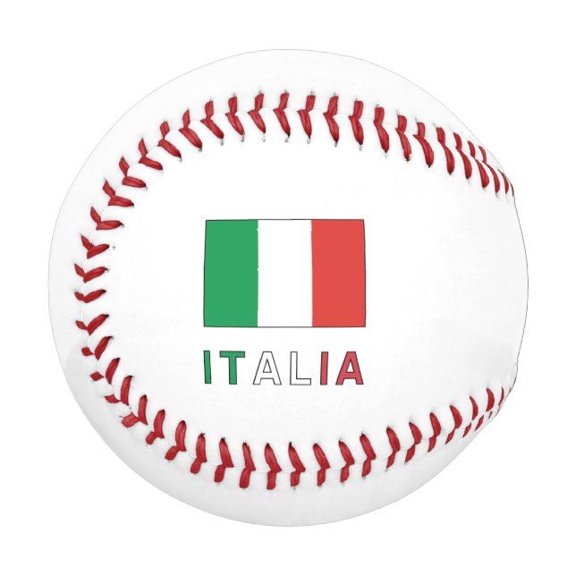 Italia e Bandiera Italiana Grüne Personalisierung Baseball (Vorderseite Links)