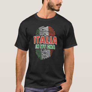 Italia Fingerprint DNA Shirt mit italienischer Fla