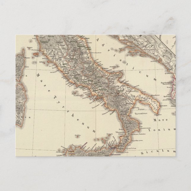 Italia, Gallia citerior, Illyricum, Sicilia Postkarte (Vorderseite)