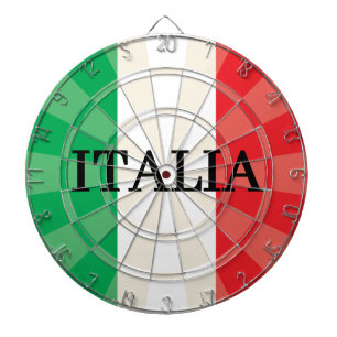 ITALIA Grün Weiß Rot Italienische Flaggen Gestaltu Dartscheibe